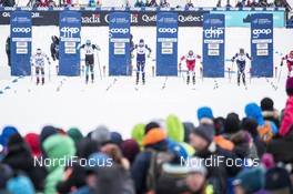 22.03.2019, Quebec, Canada (CAN): Maurice Manificat (FRA), Ristomatti Hakola (FIN), Joni Maeki (FIN), Eirik Brandsdal (NOR), Teodor Peterson (SWE), (l-r)  - FIS world cup cross-country, individual sprint, Quebec (CAN). www.nordicfocus.com. © Modica/NordicFocus. Every downloaded picture is fee-liable.