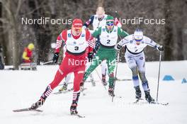 22.03.2019, Quebec, Canada (CAN): Alexander Bolshunov (RUS), Federico Pellegrino (ITA), Viktor Thorn (SWE), (l-r)  - FIS world cup cross-country, individual sprint, Quebec (CAN). www.nordicfocus.com. © Modica/NordicFocus. Every downloaded picture is fee-liable.