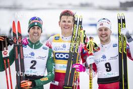 22.03.2019, Quebec, Canada (CAN): Federico Pellegrino (ITA), Johannes Hoesflot Klaebo (NOR), Sindre Bjoernestad Skar (NOR), (l-r)  - FIS world cup cross-country, individual sprint, Quebec (CAN). www.nordicfocus.com. © Modica/NordicFocus. Every downloaded picture is fee-liable.