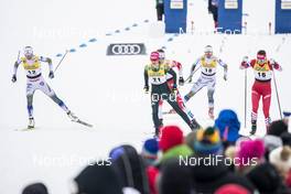 22.03.2019, Quebec, Canada (CAN): Laura Gimmler (GER), Charlotte Kalla (SWE), Frida Karlsson (SWE), Tiril Udnes Weng (NOR), Yulia Belorukova (RUS), Katja Visnar (SLO), (l-r)  - FIS world cup cross-country, individual sprint, Quebec (CAN). www.nordicfocus.com. © Modica/NordicFocus. Every downloaded picture is fee-liable.