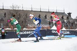22.03.2019, Quebec, Canada (CAN): Greta Laurent (ITA), Sophie Caldwell (USA), Natalia Nepryaeva (RUS), (l-r)  - FIS world cup cross-country, individual sprint, Quebec (CAN). www.nordicfocus.com. © Modica/NordicFocus. Every downloaded picture is fee-liable.