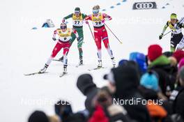 22.03.2019, Quebec, Canada (CAN): Maiken Caspersen Falla (NOR), Elisa Brocard (ITA), Mari Eide (NOR), (l-r)  - FIS world cup cross-country, individual sprint, Quebec (CAN). www.nordicfocus.com. © Modica/NordicFocus. Every downloaded picture is fee-liable.