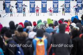 22.03.2019, Quebec, Canada (CAN): Adrien Backscheider (FRA), Lucas Chanavat (FRA), Denis Spitsov (RUS), Sindre Bjoernestad Skar (NOR), Miha Simenc (SLO), Logan Hanneman (USA), (l-r)  - FIS world cup cross-country, individual sprint, Quebec (CAN). www.nordicfocus.com. © Modica/NordicFocus. Every downloaded picture is fee-liable.