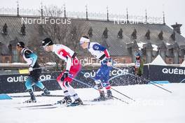 22.03.2019, Quebec, Canada (CAN): Richard Jouve (FRA), Sjur Roethe (NOR), Andrew Musgrave (GBR), (l-r)  - FIS world cup cross-country, individual sprint, Quebec (CAN). www.nordicfocus.com. © Modica/NordicFocus. Every downloaded picture is fee-liable.