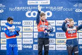 22.03.2019, Quebec, Canada (CAN): Federico Pellegrino (ITA), Johannes Hoesflot Klaebo (NOR), Eirik Brandsdal (NOR), (l-r)  - FIS world cup cross-country, individual sprint, Quebec (CAN). www.nordicfocus.com. © Modica/NordicFocus. Every downloaded picture is fee-liable.
