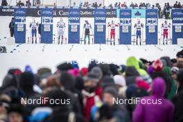22.03.2019, Quebec, Canada (CAN): James Clugnet (GBR), Johan Haeggstroem (SWE), Richard Jouve (FRA), Simen Hegstad Krueger (NOR), Andrew Musgrave (GBR), Sjur Roethe (NOR), (l-r)  - FIS world cup cross-country, individual sprint, Quebec (CAN). www.nordicfocus.com. © Modica/NordicFocus. Every downloaded picture is fee-liable.