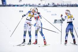 22.03.2019, Quebec, Canada (CAN): Stina Nilsson (SWE), Maja Dahlqvist (SWE), Jonna Sundling (SWE), (l-r)  - FIS world cup cross-country, individual sprint, Quebec (CAN). www.nordicfocus.com. © Modica/NordicFocus. Every downloaded picture is fee-liable.