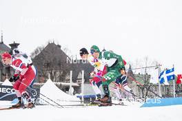 22.03.2019, Quebec, Canada (CAN): Alexander Bolshunov (RUS), Johannes Hoesflot Klaebo (NOR), Federico Pellegrino (ITA), (l-r)  - FIS world cup cross-country, individual sprint, Quebec (CAN). www.nordicfocus.com. © Modica/NordicFocus. Every downloaded picture is fee-liable.