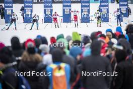 22.03.2019, Quebec, Canada (CAN): Adrien Backscheider (FRA), Lucas Chanavat (FRA), Denis Spitsov (RUS), Sindre Bjoernestad Skar (NOR), Miha Simenc (SLO), Logan Hanneman (USA), (l-r)  - FIS world cup cross-country, individual sprint, Quebec (CAN). www.nordicfocus.com. © Modica/NordicFocus. Every downloaded picture is fee-liable.