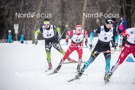 22.03.2019, Quebec, Canada (CAN): Miha Simenc (SLO), Denis Spitsov (RUS), Lucas Chanavat (FRA), (l-r)  - FIS world cup cross-country, individual sprint, Quebec (CAN). www.nordicfocus.com. © Modica/NordicFocus. Every downloaded picture is fee-liable.