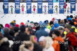 22.03.2019, Quebec, Canada (CAN): Elisa Brocard (ITA), Mari Eide (NOR), Maiken Caspersen Falla (NOR), Stina Nilsson (SWE), Anamarija Lampic (SLO), Frida Karlsson (SWE), (l-r)  - FIS world cup cross-country, individual sprint, Quebec (CAN). www.nordicfocus.com. © Modica/NordicFocus. Every downloaded picture is fee-liable.