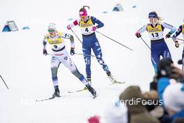22.03.2019, Quebec, Canada (CAN): Maja Dahlqvist (SWE), Sadie Bjornsen (USA), Nadine Faehndrich (SUI), (l-r)  - FIS world cup cross-country, individual sprint, Quebec (CAN). www.nordicfocus.com. © Modica/NordicFocus. Every downloaded picture is fee-liable.