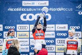 22.03.2019, Quebec, Canada (CAN): Maiken Caspersen Falla (NOR), Jonna Sundling (SWE), Maja Dahlqvist (SWE), (l-r) - FIS world cup cross-country, individual sprint, Quebec (CAN). www.nordicfocus.com. © Modica/NordicFocus. Every downloaded picture is fee-liable.