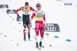 23.03.2019, Quebec, Canada (CAN): Alex Harvey (CAN), Johannes Hoesflot Klaebo (NOR), (l-r)  - FIS world cup cross-country, mass men, Quebec (CAN). www.nordicfocus.com. © Modica/NordicFocus. Every downloaded picture is fee-liable.