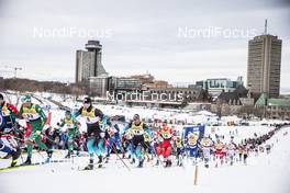 23.03.2019, Quebec, Canada (CAN): Francesco De Fabiani (ITA), Lucas Chanavat (FRA), Richard Jouve (FRA), Maicol Rastelli (ITA), Andrey Larkov (RUS), Andrew Musgrave (GBR), (l-r)  - FIS world cup cross-country, mass men, Quebec (CAN). www.nordicfocus.com. © Modica/NordicFocus. Every downloaded picture is fee-liable.