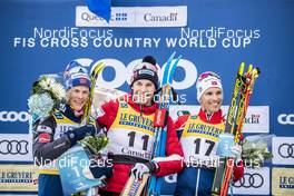 23.03.2019, Quebec, Canada (CAN): Johannes Hoesflot Klaebo (NOR), Alex Harvey (CAN), Didrik Toenseth (NOR), (l-r)  - FIS world cup cross-country, mass men, Quebec (CAN). www.nordicfocus.com. © Modica/NordicFocus. Every downloaded picture is fee-liable.