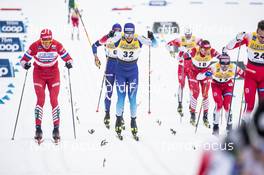 23.03.2019, Quebec, Canada (CAN): Alexander Bolshunov (RUS), Dario Cologna (SUI), Emil Iversen (NOR), (l-r)  - FIS world cup cross-country, mass men, Quebec (CAN). www.nordicfocus.com. © Modica/NordicFocus. Every downloaded picture is fee-liable.