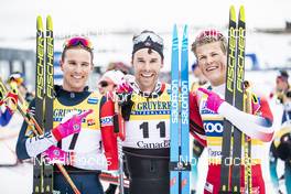 23.03.2019, Quebec, Canada (CAN): Didrik Toenseth (NOR), Alex Harvey (CAN), Johannes Hoesflot Klaebo (NOR), (l-r)  - FIS world cup cross-country, mass men, Quebec (CAN). www.nordicfocus.com. © Modica/NordicFocus. Every downloaded picture is fee-liable.