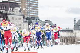 23.03.2019, Quebec, Canada (CAN): Ristomatti Hakola (FIN), Andrew Musgrave (GBR), Simen Hegstad Krueger (NOR), (l-r)  - FIS world cup cross-country, mass men, Quebec (CAN). www.nordicfocus.com. © Modica/NordicFocus. Every downloaded picture is fee-liable.