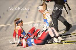 26.02.2019, Seefeld, Austria (AUT): Ingvild Flugstad Oestberg (NOR), Therese Johaug (NOR), Frida Karlsson (SWE) - FIS nordic world ski championships, cross-country, 10km women, Seefeld (AUT). www.nordicfocus.com. © THIBAUT/NordicFocus. Every downloaded picture is fee-liable.