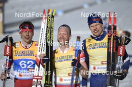 27.02.2019, Seefeld, Austria (AUT): Alexandra Kustova (RUS), Martin Johnsrud Sundby (NOR), Iivo Niskanen (FIN) - FIS nordic world ski championships, cross-country, 15km men, Seefeld (AUT). www.nordicfocus.com. © THIBAUT/NordicFocus. Every downloaded picture is fee-liable.