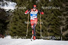 20.02.2019, Seefeld, Austria (AUT): Aleksandar Grbovic (MNE) - FIS nordic world ski championships, cross-country, 15km men, Seefeld (AUT). www.nordicfocus.com. © Modica/NordicFocus. Every downloaded picture is fee-liable.