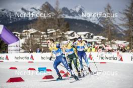 21.02.2019, Seefeld, Austria (AUT): Jessica Diggins (USA), Sandra Ringwald (GER), Laurien Van Der Graaff (SUI), (l-r)  - FIS nordic world ski championships, cross-country, individual sprint, Seefeld (AUT). www.nordicfocus.com. © Modica/NordicFocus. Every downloaded picture is fee-liable.