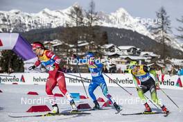 21.02.2019, Seefeld, Austria (AUT): Natalia Nepryaeva (RUS), Elisa Brocard (ITA), Eva Urevc (SLO), (l-r)  - FIS nordic world ski championships, cross-country, individual sprint, Seefeld (AUT). www.nordicfocus.com. © Modica/NordicFocus. Every downloaded picture is fee-liable.
