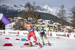 21.02.2019, Seefeld, Austria (AUT): Natalia Matveeva (RUS), Alenka Cebasek (SLO), (l-r)  - FIS nordic world ski championships, cross-country, individual sprint, Seefeld (AUT). www.nordicfocus.com. © Modica/NordicFocus. Every downloaded picture is fee-liable.