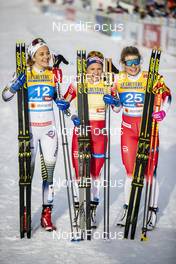 21.02.2019, Seefeld, Austria (AUT): Stina Nilsson (SWE), Maiken Caspersen Falla (NOR), Mari Eide (NOR), (l-r)  - FIS nordic world ski championships, cross-country, individual sprint, Seefeld (AUT). www.nordicfocus.com. © Modica/NordicFocus. Every downloaded picture is fee-liable.