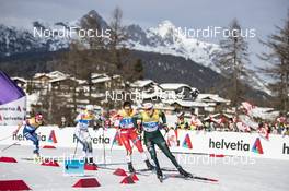 21.02.2019, Seefeld, Austria (AUT): Maja Dahlqvist (SWE), Tiril Udnes Weng (NOR), Victoria Carl (GER), (l-r)  - FIS nordic world ski championships, cross-country, individual sprint, Seefeld (AUT). www.nordicfocus.com. © Modica/NordicFocus. Every downloaded picture is fee-liable.