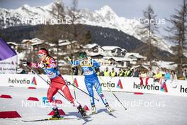 21.02.2019, Seefeld, Austria (AUT): Yulia Belorukova (RUS), Lucia Scardoni (ITA), (l-r)  - FIS nordic world ski championships, cross-country, individual sprint, Seefeld (AUT). www.nordicfocus.com. © Modica/NordicFocus. Every downloaded picture is fee-liable.