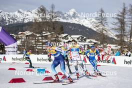 21.02.2019, Seefeld, Austria (AUT): Nadine Faehndrich (SUI), Hanna Falk (SWE), Greta Laurent (ITA), (l-r)  - FIS nordic world ski championships, cross-country, individual sprint, Seefeld (AUT). www.nordicfocus.com. © Modica/NordicFocus. Every downloaded picture is fee-liable.