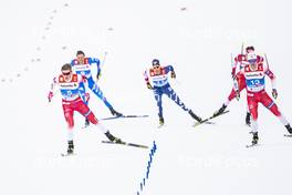 21.02.2019, Seefeld, Austria (AUT): Johannes Hoesflot Klaebo (NOR), Sindre Bjoernestad Skar (NOR), (l-r)  - FIS nordic world ski championships, cross-country, individual sprint, Seefeld (AUT). www.nordicfocus.com. © Modica/NordicFocus. Every downloaded picture is fee-liable.