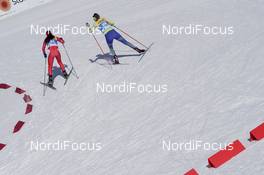 21.02.2019, Seefeld, Austria (AUT): Jelena Djordjevic (SRB), Viktorija Jovanovska (MKD) - FIS nordic world ski championships, cross-country, individual sprint, Seefeld (AUT). www.nordicfocus.com. © THIBAUT/NordicFocus. Every downloaded picture is fee-liable.