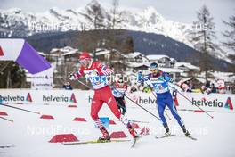 21.02.2019, Seefeld, Austria (AUT): Artem Maltsev (RUS), Aliaksandr Voranau (BLR), (l-r)  - FIS nordic world ski championships, cross-country, individual sprint, Seefeld (AUT). www.nordicfocus.com. © Modica/NordicFocus. Every downloaded picture is fee-liable.
