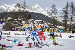 21.02.2019, Seefeld, Austria (AUT): Jonna Sundling (SWE), Natalia Nepryaeva (RUS), Eva Urevc (SLO), (l-r)  - FIS nordic world ski championships, cross-country, individual sprint, Seefeld (AUT). www.nordicfocus.com. © Modica/NordicFocus. Every downloaded picture is fee-liable.