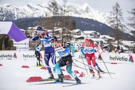 21.02.2019, Seefeld, Austria (AUT): Richard Jouve (FRA), Joni Maeki (FIN), Artem Maltsev (RUS), (l-r)  - FIS nordic world ski championships, cross-country, individual sprint, Seefeld (AUT). www.nordicfocus.com. © Modica/NordicFocus. Every downloaded picture is fee-liable.