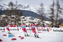 21.02.2019, Seefeld, Austria (AUT): Sergey Ustiugov (RUS), Johannes Hoesflot Klaebo (NOR), (l-r)  - FIS nordic world ski championships, cross-country, individual sprint, Seefeld (AUT). www.nordicfocus.com. © Modica/NordicFocus. Every downloaded picture is fee-liable.