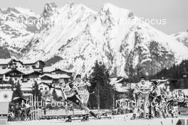 03.03.2019, Seefeld, Austria (AUT): Clement Parisse (FRA), Calle Halfvarsson (SWE), Hans Christer Holund (NOR), (l-r)  - FIS nordic world ski championships, cross-country, mass men, Seefeld (AUT). www.nordicfocus.com. © Modica/NordicFocus. Every downloaded picture is fee-liable.