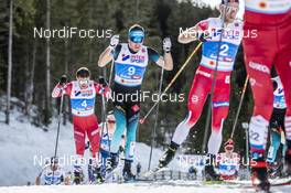 03.03.2019, Seefeld, Austria (AUT): Andrey Melnichenko (RUS), Maurice Manificat (FRA), Martin Johnsrud Sundby (NOR), (l-r)  - FIS nordic world ski championships, cross-country, mass men, Seefeld (AUT). www.nordicfocus.com. © Modica/NordicFocus. Every downloaded picture is fee-liable.