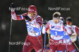 03.03.2019, Seefeld, Austria (AUT): Alexander Bolshunov (RUS) - FIS nordic world ski championships, cross-country, mass men, Seefeld (AUT). www.nordicfocus.com. © THIBAUT/NordicFocus. Every downloaded picture is fee-liable.