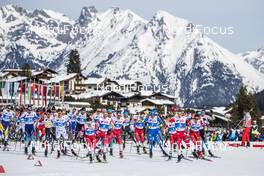 03.03.2019, Seefeld, Austria (AUT):  Starting Group (l-r)  - FIS nordic world ski championships, cross-country, mass men, Seefeld (AUT). www.nordicfocus.com. © Modica/NordicFocus. Every downloaded picture is fee-liable.