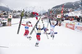 02.03.2019, Seefeld, Austria (AUT): Ingvild Flugstad Oestberg (NOR), Therese Johaug (NOR), Frida Karlsson (SWE), (l-r)  - FIS nordic world ski championships, cross-country, mass women, Seefeld (AUT). www.nordicfocus.com. © Modica/NordicFocus. Every downloaded picture is fee-liable.