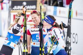 02.03.2019, Seefeld, Austria (AUT): Teresa Stadlober (AUT), Jessica Diggins (USA), Nathalie Von Siebenthal (SUI), (l-r)  - FIS nordic world ski championships, cross-country, mass women, Seefeld (AUT). www.nordicfocus.com. © Modica/NordicFocus. Every downloaded picture is fee-liable.