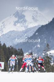 02.03.2019, Seefeld, Austria (AUT): Frida Karlsson (SWE), Teresa Stadlober (AUT), Ebba Andersson (SWE), (l-r)  - FIS nordic world ski championships, cross-country, mass women, Seefeld (AUT). www.nordicfocus.com. © Modica/NordicFocus. Every downloaded picture is fee-liable.