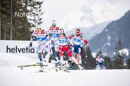 02.03.2019, Seefeld, Austria (AUT): Ebba Andersson (SWE), Frida Karlsson (SWE), Ingvild Flugstad Oestberg (NOR), Jessica Diggins (USA), (l-r)  - FIS nordic world ski championships, cross-country, mass women, Seefeld (AUT). www.nordicfocus.com. © Modica/NordicFocus. Every downloaded picture is fee-liable.