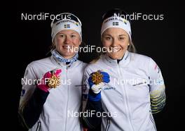 21.02.2019, Seefeld, Austria (AUT): Maja Dahlqvist (SWE), Stina Nilsson (SWE), (l-r)  - FIS nordic world ski championships, cross-country, medals, Seefeld (AUT). www.nordicfocus.com. Free handout image for editorial use for print and online media. No secondary purchase. © GEPA-pictures/WSC Seefeld 2019 