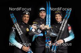 21.02.2019, Seefeld, Austria (AUT): Richard Jouve (FRA), Maurice Manificat (FRA), Clement Parisse (0), (l-r)  - FIS nordic world ski championships, cross-country, medals, Seefeld (AUT). www.nordicfocus.com. © Modica/NordicFocus. Every downloaded picture is fee-liable.