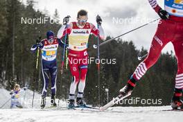 01.03.2019, Seefeld, Austria (AUT): Sjur Roethe ((NOR)), Matti Heikkinen ((FIN)), (l-r)  - FIS nordic world ski championships, cross-country, 4x10km men, Seefeld (AUT). www.nordicfocus.com. © Modica/NordicFocus. Every downloaded picture is fee-liable.